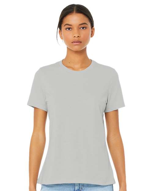 BELLA + CANVAS Women’s Relaxed Fit Heather CVC Tee 6400CVC - Heather Silver