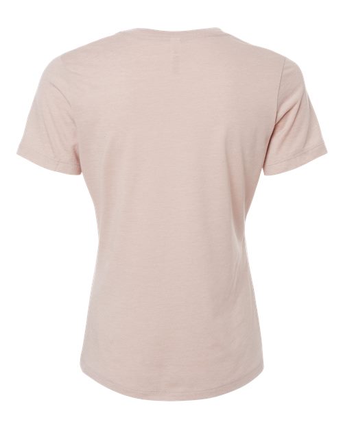 BELLA + CANVAS Women’s Relaxed Fit Heather CVC Tee 6400CVC - Heather Pink Gravel