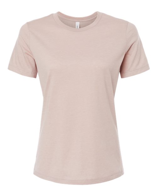 BELLA + CANVAS Women’s Relaxed Fit Heather CVC Tee 6400CVC - Heather Pink Gravel