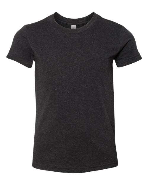 BELLA + CANVAS Youth CVC Jersey Tee 3001YCVC - Black Heather