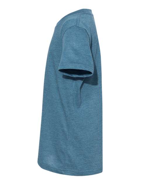 BELLA + CANVAS Youth CVC Jersey Tee 3001YCVC - Heather Deep Teal