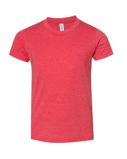 BELLA + CANVAS Youth CVC Jersey Tee 3001YCVC - Heather Red