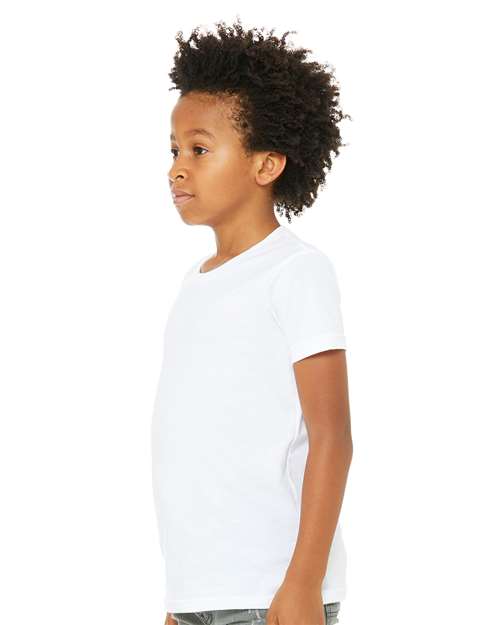 BELLA + CANVAS Youth CVC Jersey Tee 3001YCVC - Solid White Blend