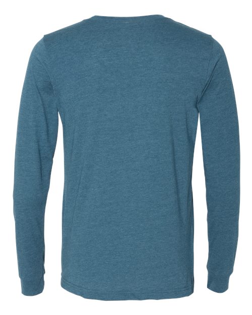 BELLA + CANVAS Heather CVC Long Sleeve Tee 3501CVC - Heather Deep Teal