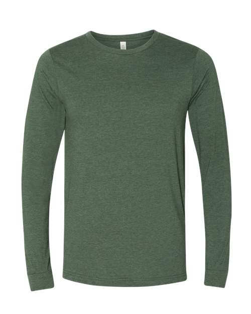 BELLA + CANVAS Heather CVC Long Sleeve Tee 3501CVC - Heather Forest