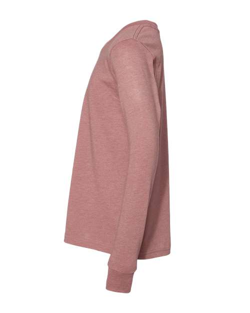 BELLA + CANVAS Heather CVC Long Sleeve Tee 3501CVC - Heather Mauve