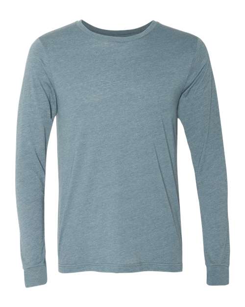 BELLA + CANVAS Heather CVC Long Sleeve Tee 3501CVC - Heather Slate