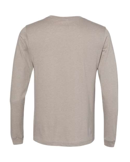 BELLA + CANVAS Heather CVC Long Sleeve Tee 3501CVC - Heather Stone