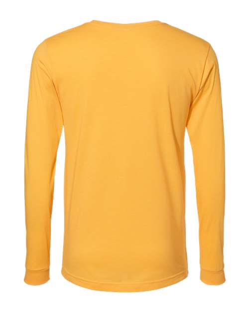 BELLA + CANVAS Heather CVC Long Sleeve Tee 3501CVC - Heather Yellow Gold