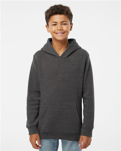 J. America Youth Triblend Fleece Hooded Sweatshirt 8880