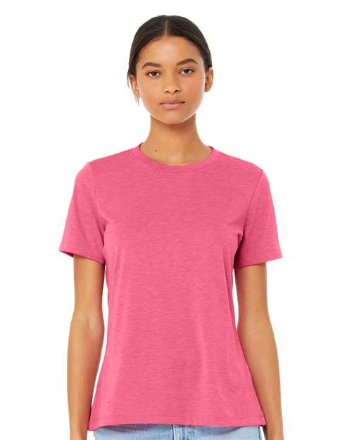 BELLA + CANVAS Women’s Relaxed Fit Triblend Tee 6413 - Charity Pink Triblend