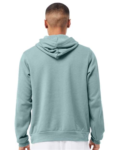 BELLA + CANVAS Unisex Sponge Fleece Hoodie Sweatshirt 3719 - Heather Blue Lagoon