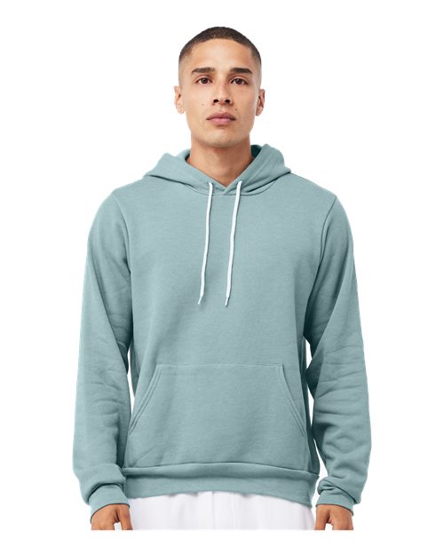 BELLA + CANVAS Unisex Sponge Fleece Hoodie Sweatshirt 3719 - Heather Blue Lagoon