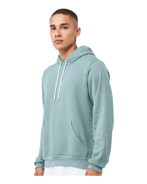 BELLA + CANVAS Unisex Sponge Fleece Hoodie Sweatshirt 3719 - Heather Blue Lagoon