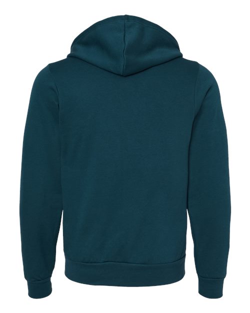 BELLA + CANVAS Unisex Sponge Fleece Full-Zip Hoodie Sweatshirt 3739 - Atlantic