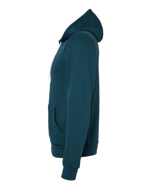 BELLA + CANVAS Unisex Sponge Fleece Full-Zip Hoodie Sweatshirt 3739 - Atlantic