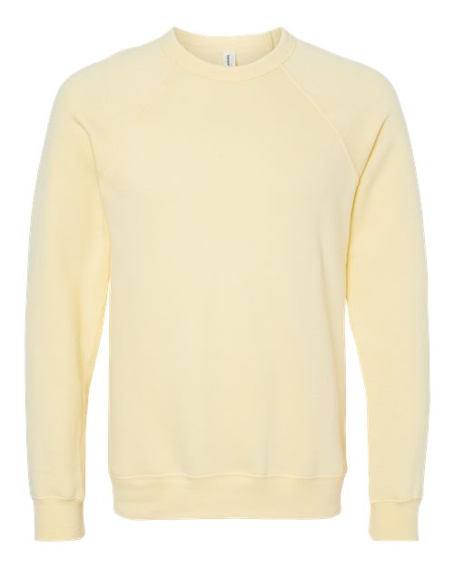 BELLA + CANVAS Unisex Sponge Fleece Raglan Crewneck Sweatshirt 3901 - French Vanilla