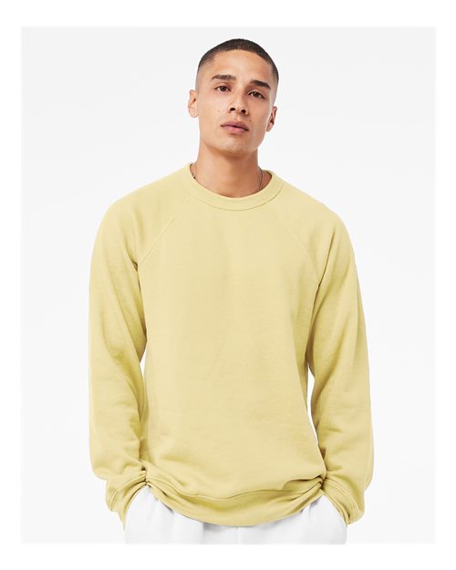 BELLA + CANVAS Unisex Sponge Fleece Raglan Crewneck Sweatshirt 3901 - French Vanilla