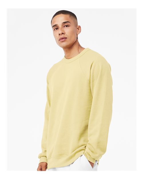BELLA + CANVAS Unisex Sponge Fleece Raglan Crewneck Sweatshirt 3901 - French Vanilla