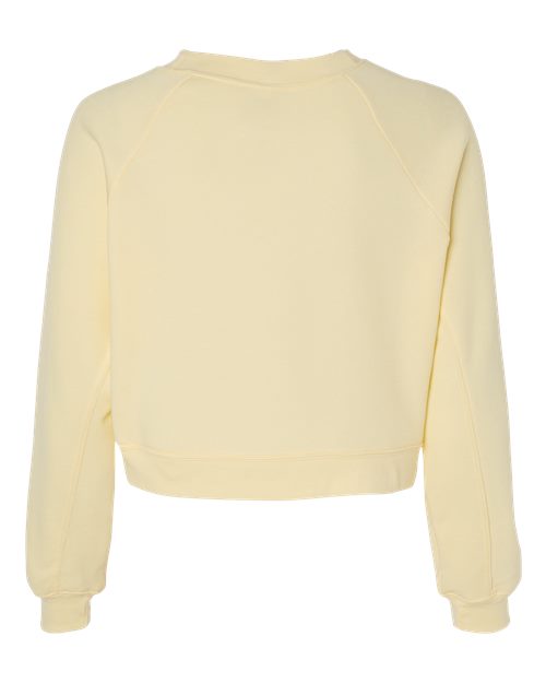 BELLA + CANVAS Women's Crop Raglan Fleece Crewneck Sweatshirt 7505