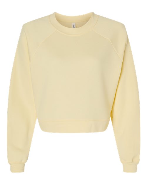 BELLA + CANVAS Women's Crop Raglan Fleece Crewneck Sweatshirt 7505