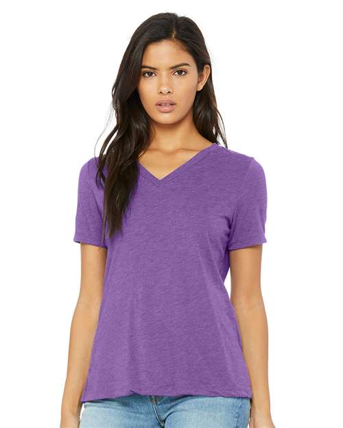 BELLA + CANVAS Women's Relaxed Triblend V-Neck Tee 6415