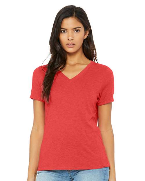 BELLA + CANVAS Women's Relaxed Triblend V-Neck Tee 6415