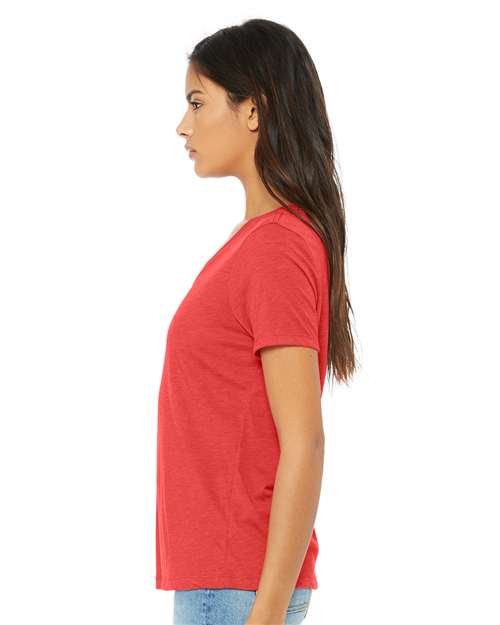 BELLA + CANVAS Women's Relaxed Triblend V-Neck Tee 6415