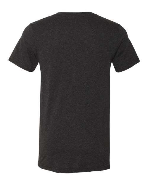 BELLA + CANVAS Unisex Heather CVC V-Neck Tee 3005CVC - Black Heather