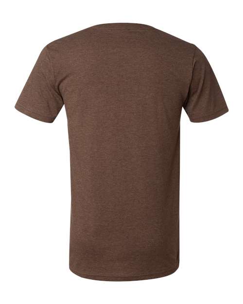BELLA + CANVAS Unisex Heather CVC V-Neck Tee 3005CVC - Heather Brown