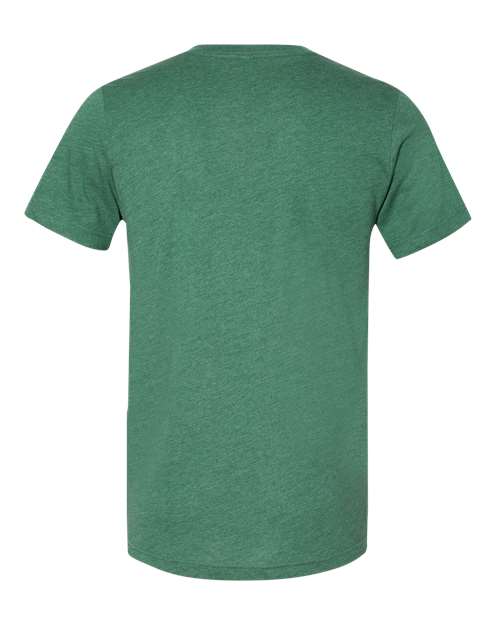 BELLA + CANVAS Unisex Heather CVC V-Neck Tee 3005CVC - Heather Grass Green