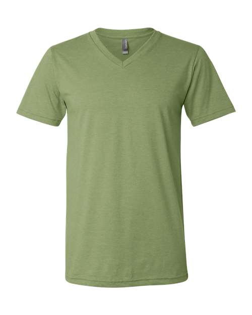 BELLA + CANVAS Unisex Heather CVC V-Neck Tee 3005CVC - Heather Green