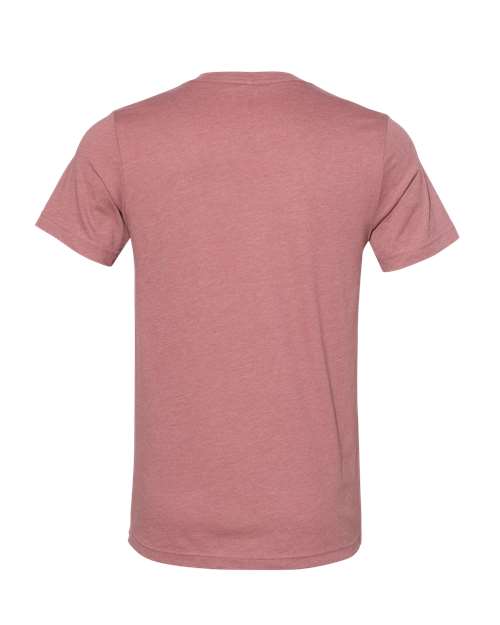 BELLA + CANVAS Unisex Heather CVC V-Neck Tee 3005CVC - Heather Mauve