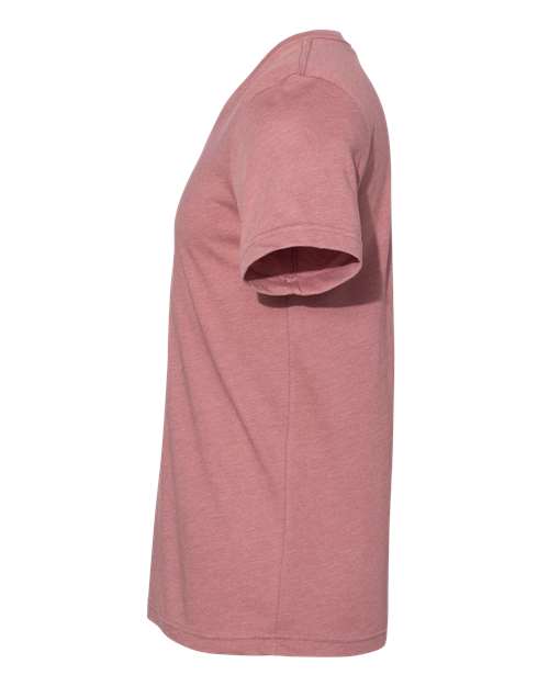 BELLA + CANVAS Unisex Heather CVC V-Neck Tee 3005CVC - Heather Mauve