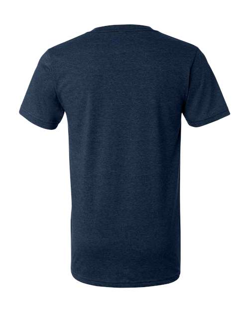 BELLA + CANVAS Unisex Heather CVC V-Neck Tee 3005CVC - Heather Navy