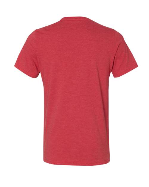 BELLA + CANVAS Unisex Heather CVC V-Neck Tee 3005CVC - Heather Red