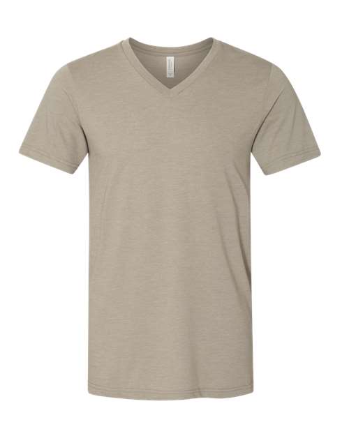 BELLA + CANVAS Unisex Heather CVC V-Neck Tee 3005CVC - Heather Stone