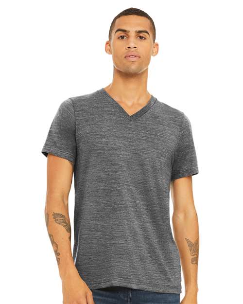 BELLA + CANVAS Unisex Textured Jersey V-Neck Tee 3655