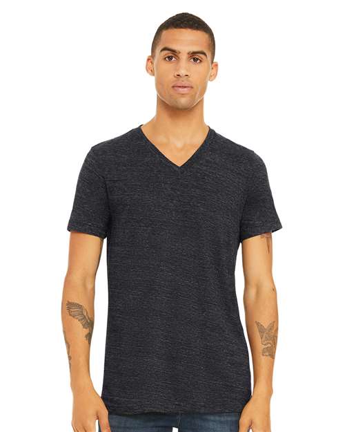 BELLA + CANVAS Unisex Textured Jersey V-Neck Tee 3655