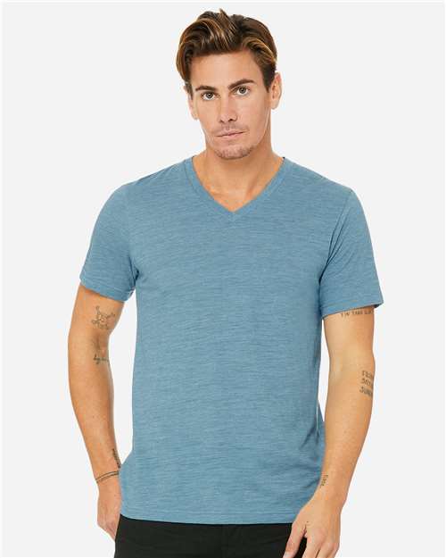 BELLA + CANVAS Unisex Textured Jersey V-Neck Tee 3655