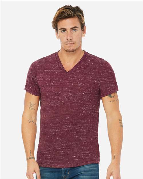 BELLA + CANVAS Unisex Textured Jersey V-Neck Tee 3655