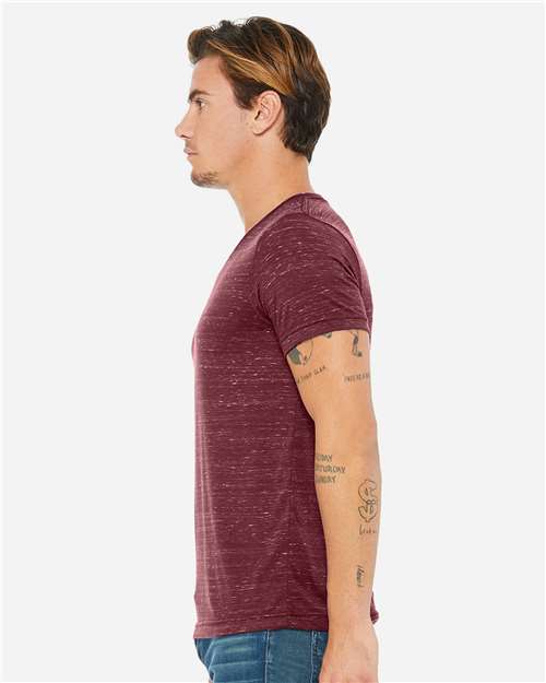 BELLA + CANVAS Unisex Textured Jersey V-Neck Tee 3655