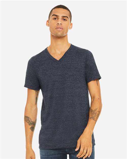 BELLA + CANVAS Unisex Textured Jersey V-Neck Tee 3655