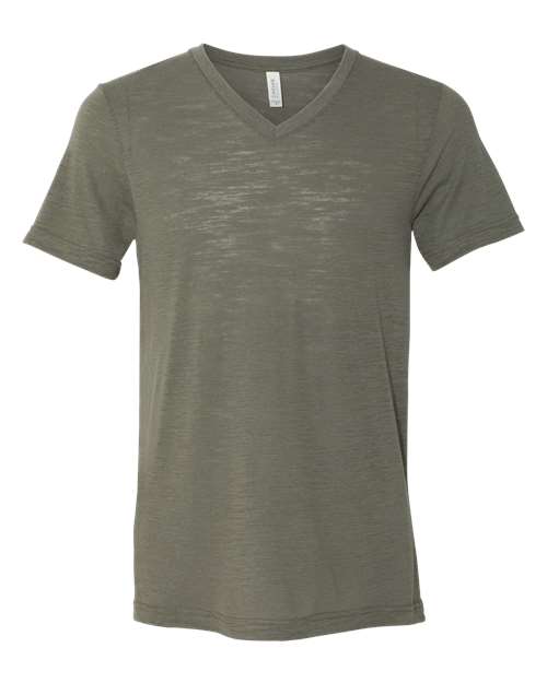 BELLA + CANVAS Unisex Textured Jersey V-Neck Tee 3655