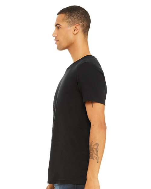 BELLA + CANVAS Unisex Textured Jersey V-Neck Tee 3655