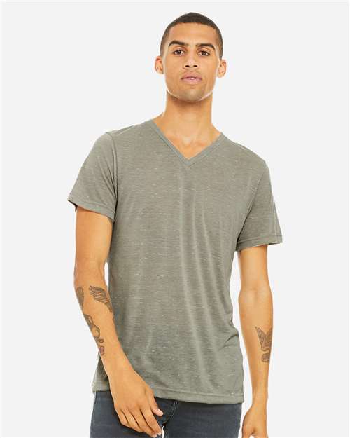 BELLA + CANVAS Unisex Textured Jersey V-Neck Tee 3655