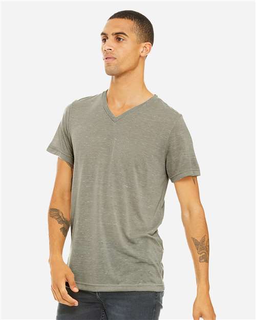 BELLA + CANVAS Unisex Textured Jersey V-Neck Tee 3655