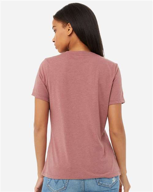 BELLA + CANVAS Women's Relaxed Heather CVC V-Neck Tee 6405CVC