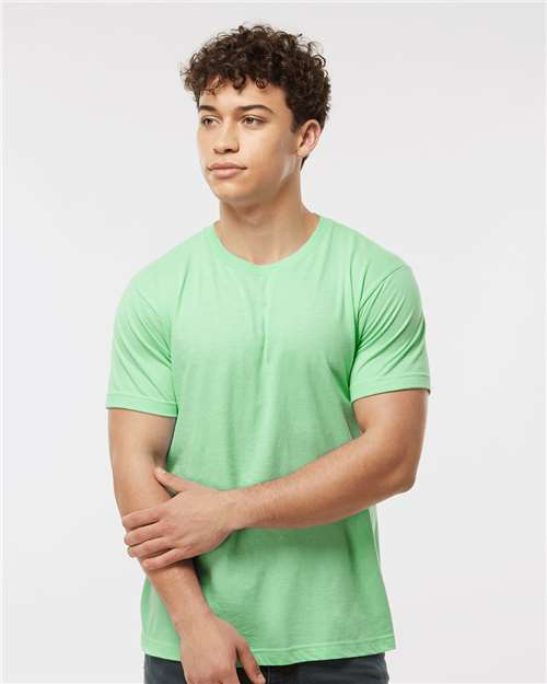 Tultex Unisex Fine Jersey T-Shirt 202 - Heather Neo Mint