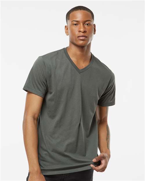 Tultex Men's Poly-Rich V-Neck T-Shirt 207